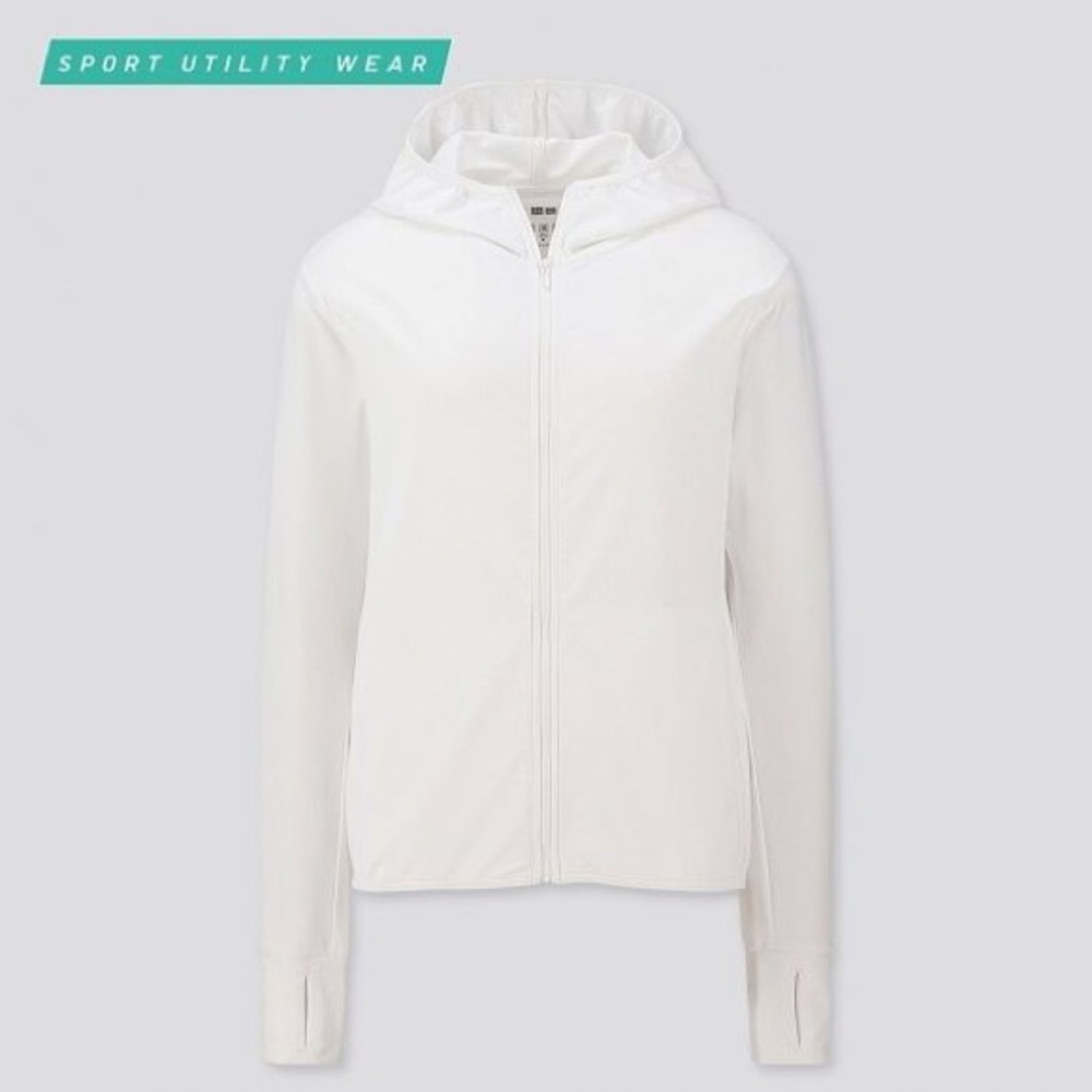 Uniqlo White Active Zip Up Jacket